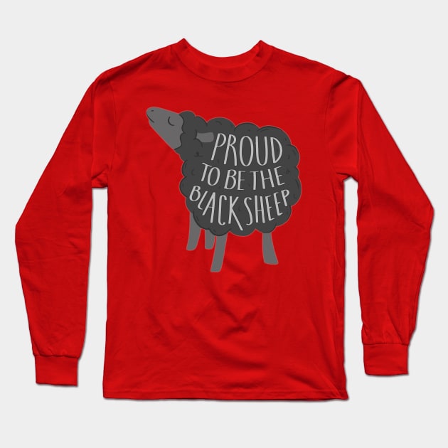 Proud to be black sheep Long Sleeve T-Shirt by Catfactory